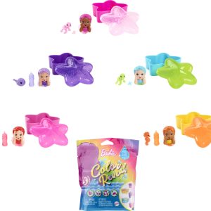 Barbie Color Reveal – Rainbow Mermaid Babies – 1 exemplaar