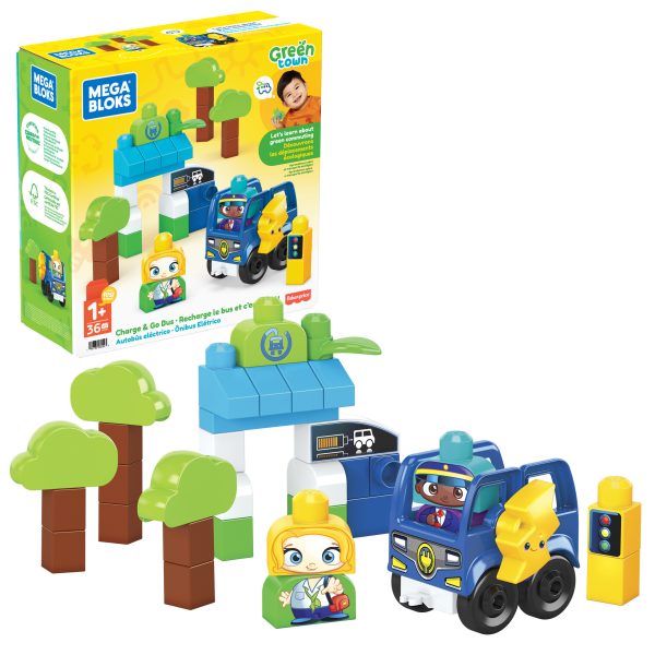 Mega Bloks Green Town - Opladen en rijden maar Bus - Afbeelding 3