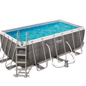 Bestway Power Steel Rectangular Frame Pool Set (412x201x122cm) – rotanlook