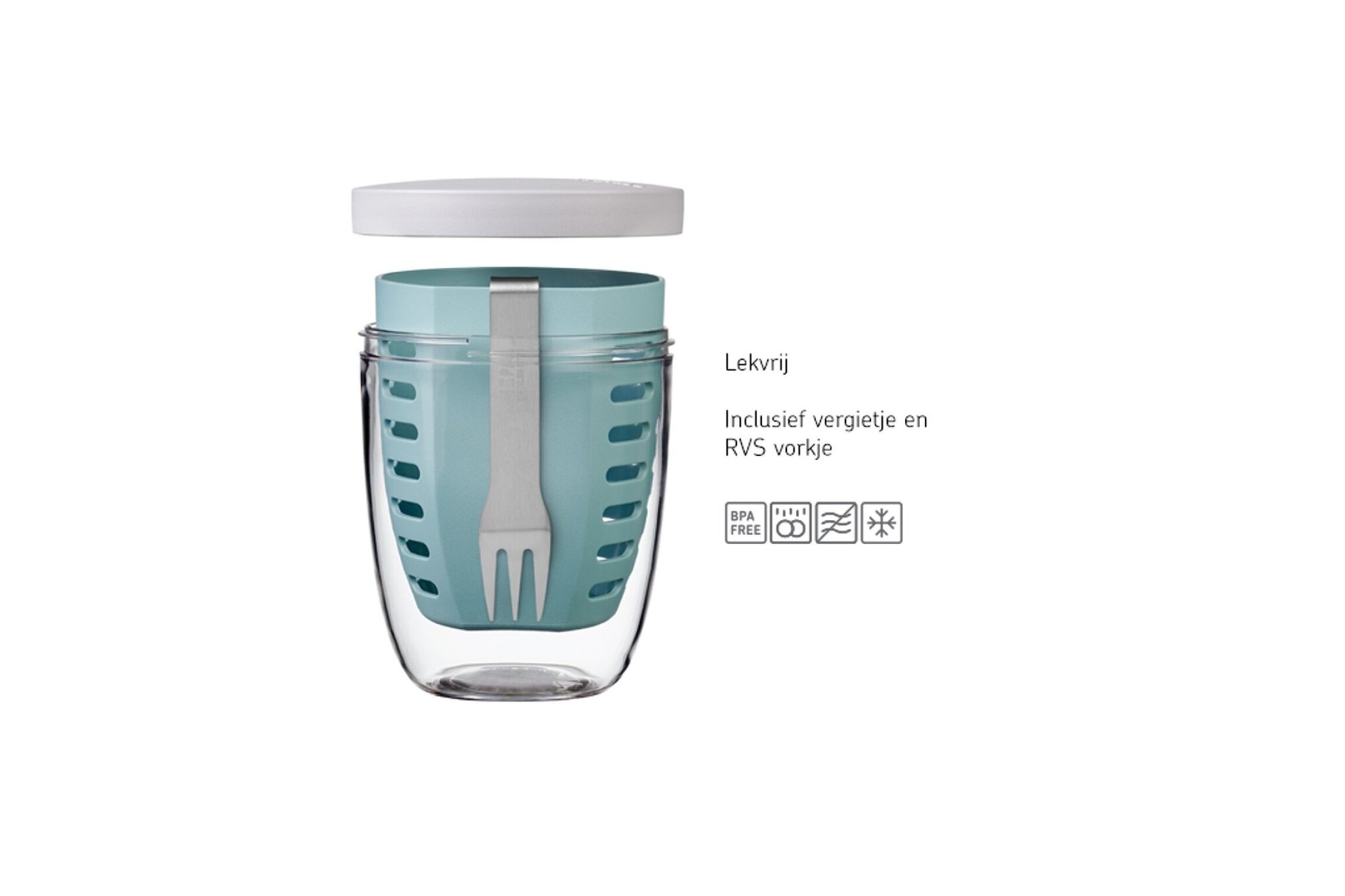 Fruit- & veggiepot Ellipse (600ml) - Nordic blue - Afbeelding 2