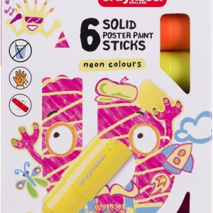 Bruynzeel Kids Posterverfstick NEON Set – 6stuks