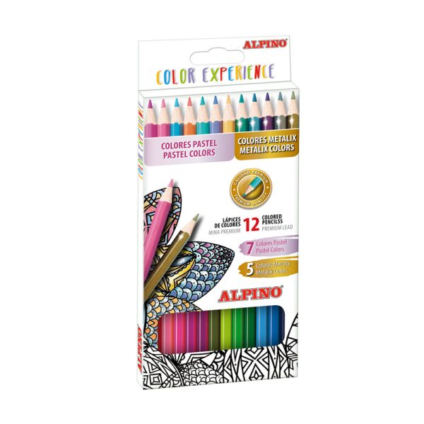Alpino Kleurpotloden Color Experience Pastel & Metallic - 12stuks