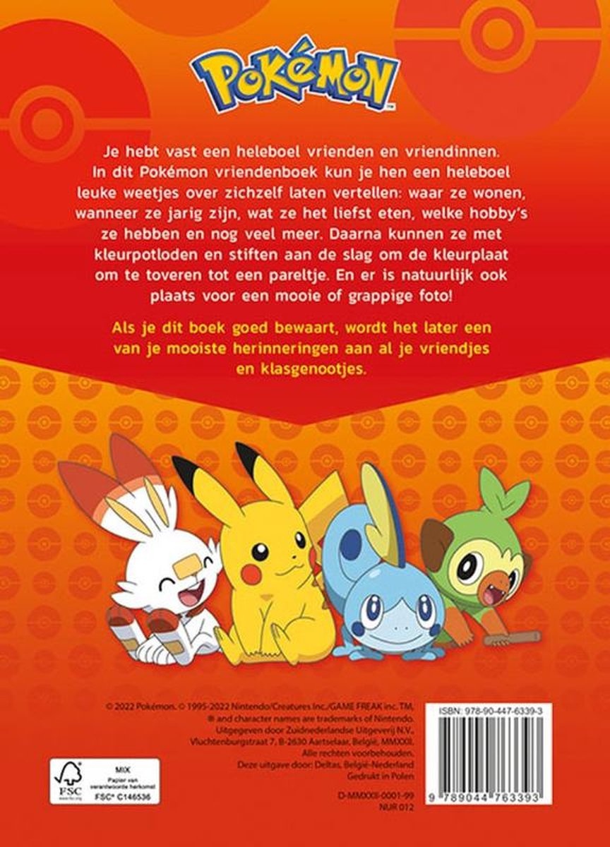 Pokémon – Vriendenboek