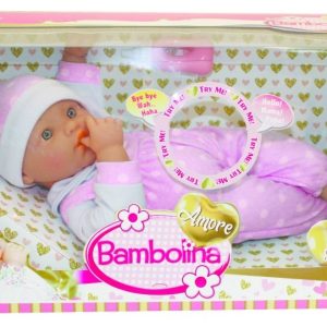 Bambolina Amore Babypop (36cm) met papfles en babygeluidjes