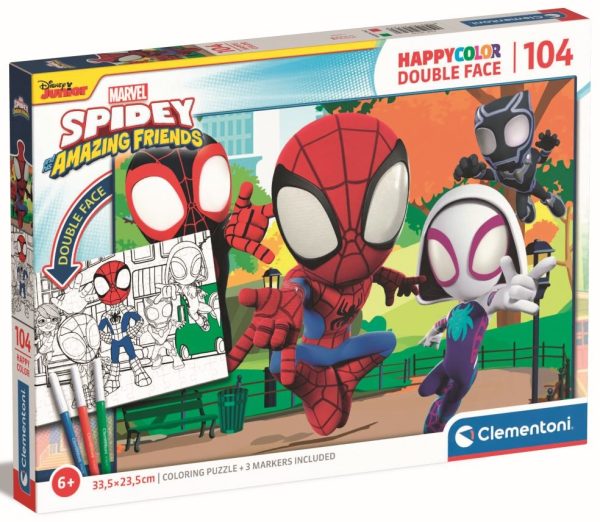 Puzzel Double Face (104stuks) - Marvel Spidey and his Amazing Friends
