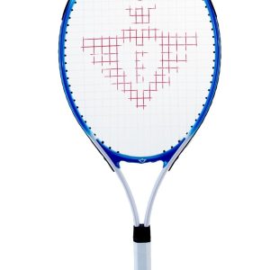 Tennisracket 25″ aluminium blauw met 2 tennisballen