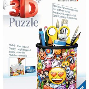 3D Puzzel (54stuks) – Emoji – Pennenbak