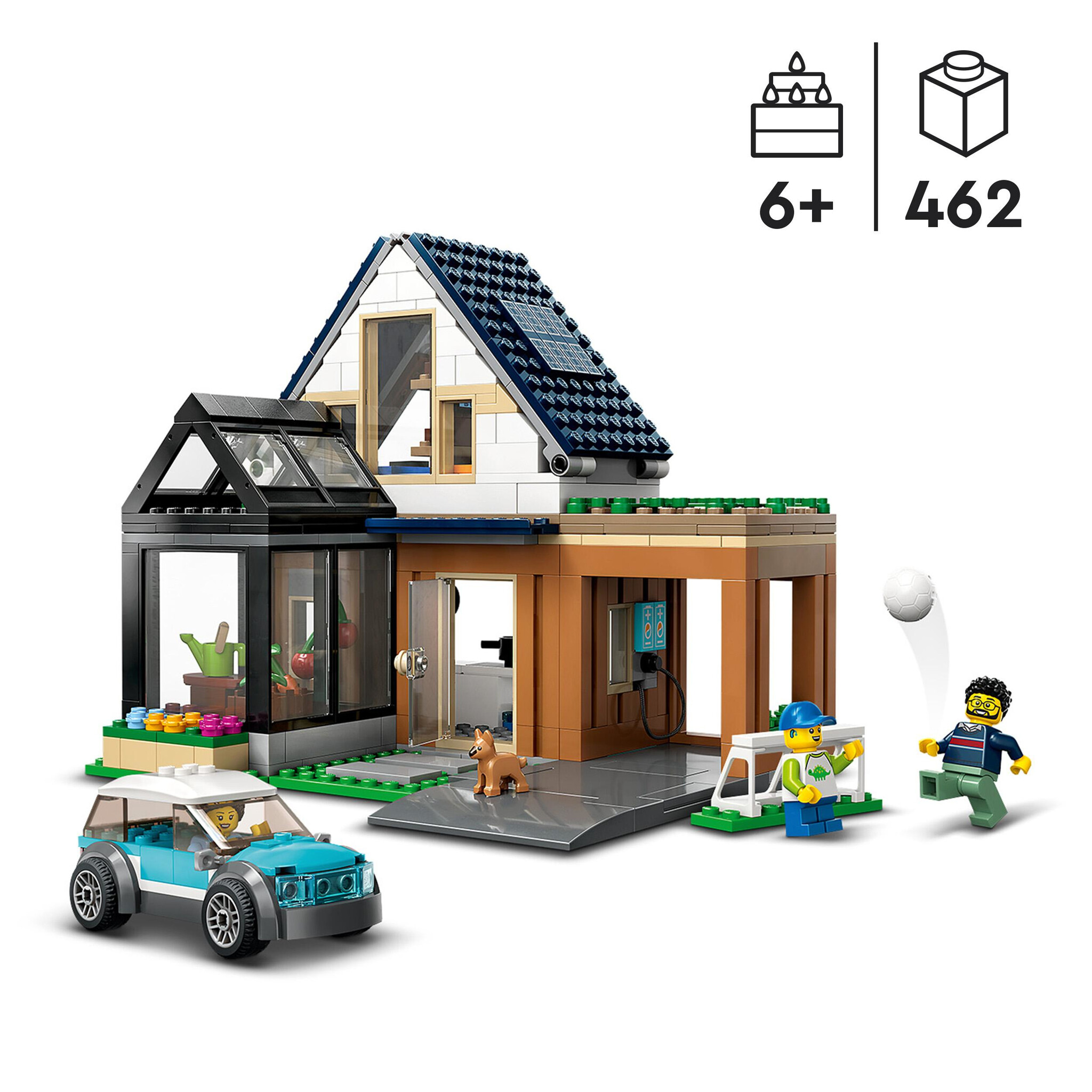 LEGO City Gezinswoning met elektrische auto - 60398 - Afbeelding 4
