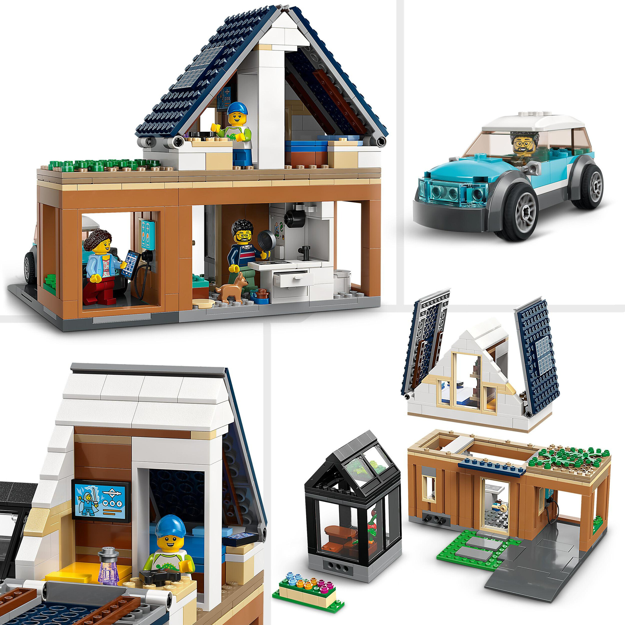 LEGO City Gezinswoning met elektrische auto - 60398 - Afbeelding 5