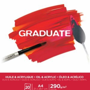 Canson Tekenblok Olie- & Acrylpapier Graduate A4 290gr/20vel – wit