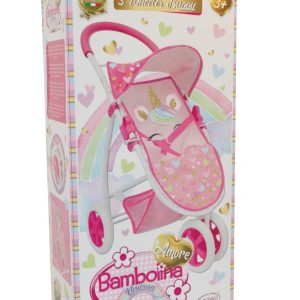 Bambolina Amore Poppenbuggy met 3 wielen – Unicorn