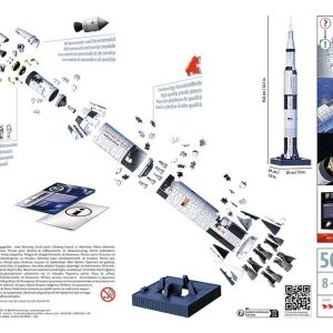 3D Puzzel (404stuks) – NASA Apollo Saturn V Rocket