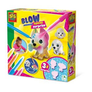 SES Creative – Blow airbrush pens – Puppy’s surprise (3stuks)