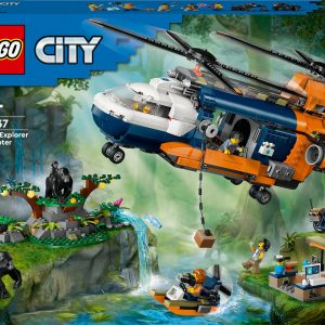 LEGO City Jungleonderzoekers helikopter bij de basis – 60437