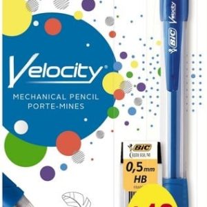 BIC Vulpotlood “Velocity” met gomtop 0,5mm HB/2 + 12 vullingen