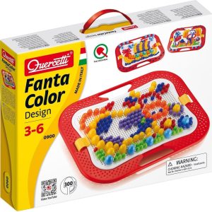 Quercetti FantaColor Steeknagels – Design Mix 300-delig (valiesje)