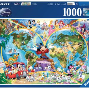 Puzzel (1000stuks) – Disney – Disney’s wereldkaart