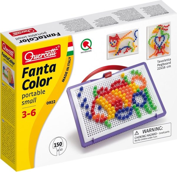Quercetti FantaColor Steeknagels - Portable Small 150-delig (Ø 10mm)