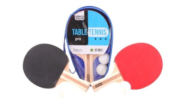 Sport Active Tafeltennisset met 2 ballen in draagtas