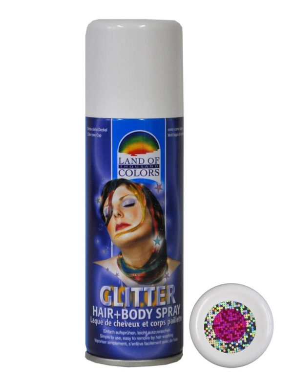 Glitterspray lichaam/haar - 1 kleur - Afbeelding 2