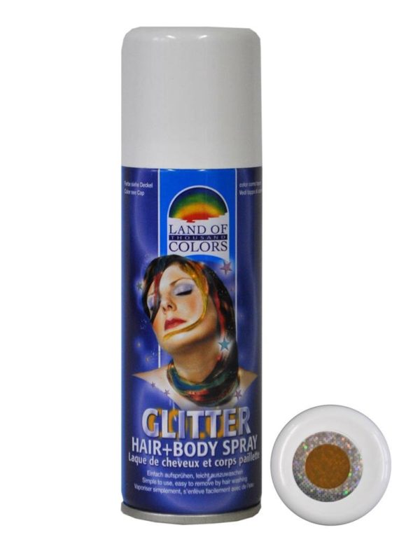 Glitterspray lichaam/haar - 1 kleur - Afbeelding 3