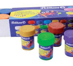 Pelikan Schoolplakkaatverf (potjes) 12x25ml – assorti