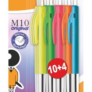 BIC Balpen M10 UltraColors – blauw (10+4 gratis)