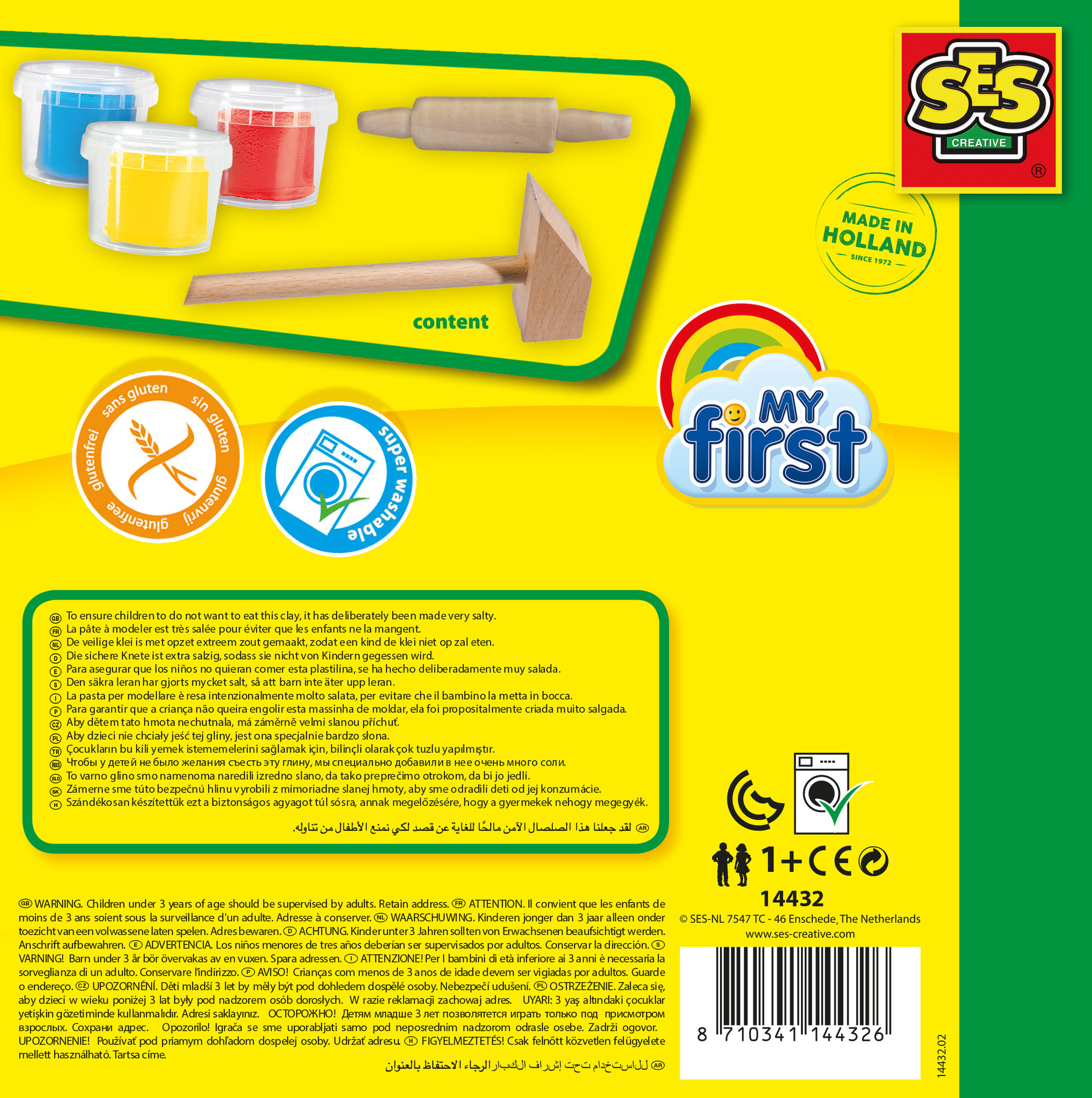 SES Creative My First - Klei met tools 3x90gr - Afbeelding 6