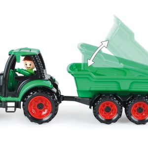 Truckies Tractor met aanhangwagen + figuurtje – 36cm