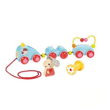 Trekspeelgoed (hout) – Bunny’s trein