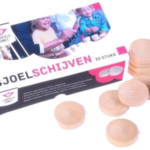 Sjoelschijven (Ø 52mm) holgedraaid beukenhout – 30stuks