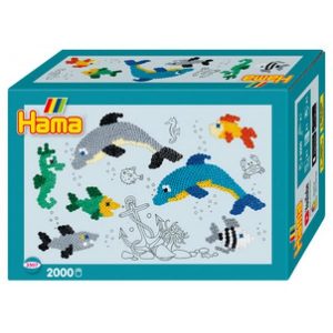 Hama Midi Gift Box (strijkkralenset) – Dolfijnen 2000stuks