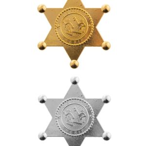 Sheriff ster metaal – goud OF zilver – 1 exemplaar