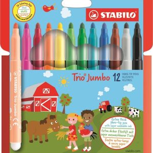 Stabilo Trio Jumbo viltstiften – Etui (karton) 12stuks