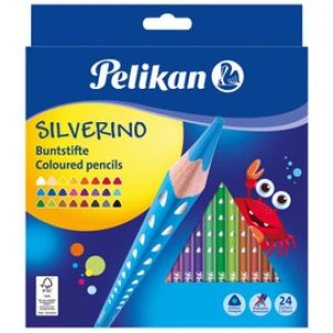 Pelikan Silverino kleurpotloden (driehoekig) – 24stuks