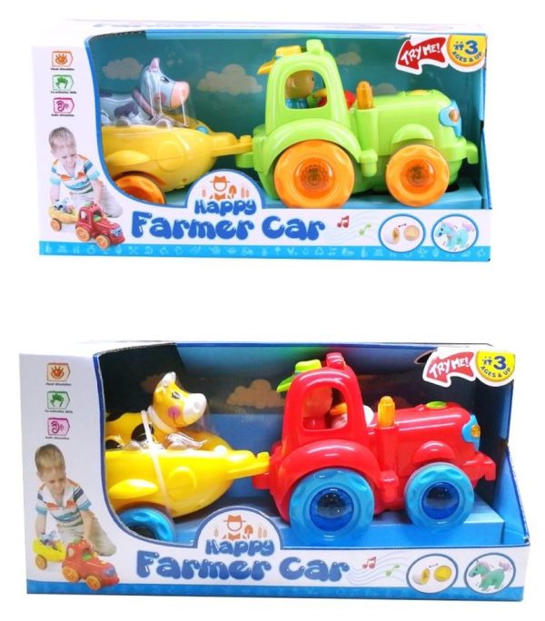 Tractor met aanhangwagen + dieren - 1 exemplaar