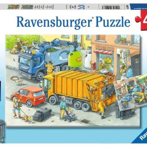 Puzzel (2x24stuks) – Vuilafvoer en wegsleepwagen