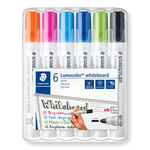 Lumocolor Whiteboardmarker 2mm/ronde punt – 6stuks