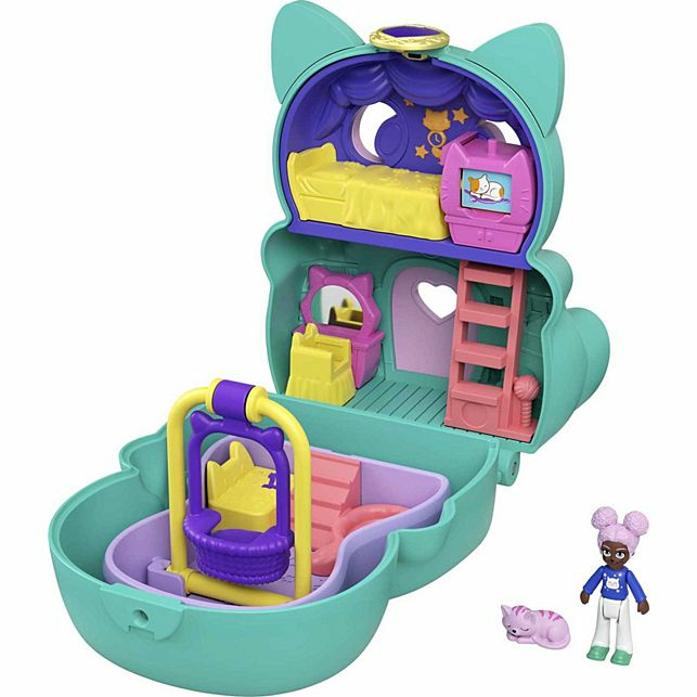 Polly Pocket – Draai & vind speelkoffer Cat Compact