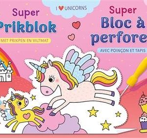 I love unicorns – Super prikblok (met prikpen en viltmat)