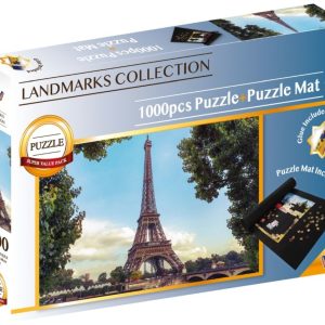 Superpack puzzel (1000stuks) + lijm en mat – Eiffeltoren