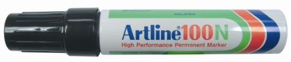 Artline Permanente Marker "100N" schuine punt, lijndikte 7.5-12mm - zwart