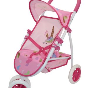 Bambolina Amore Poppenbuggy met 3 wielen – Unicorn