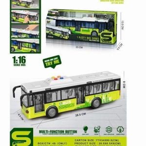 Traffic Bus Autobus (1:16) met licht/geluid/deur kan open – 28,5cm