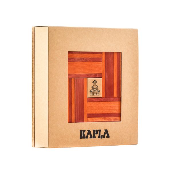 KAPLA Doos - 40 Plankjes (rood/oranje) + Voorbeeldboek 22 - Afbeelding 3