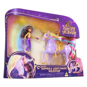 Unicorn Academy – Pop Sophia & Unicorn Wildstar (met licht) (11.5 cm & 12.5