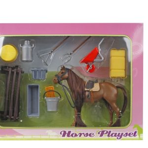 Speelset met paard 13 cm en accessoires. 3+. 30040120