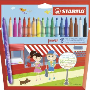 Stabilo Power viltstiften – Etui (karton) 18stuks