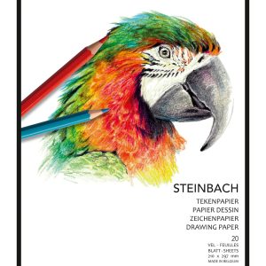 Tekenblok Steinbach A4 (210x297mm) 250gr/20vel – wit