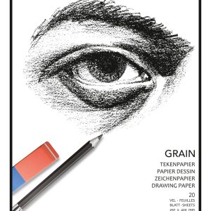 Tekenblok Grain A3 (297x420mm) 200gr/20vel – wit